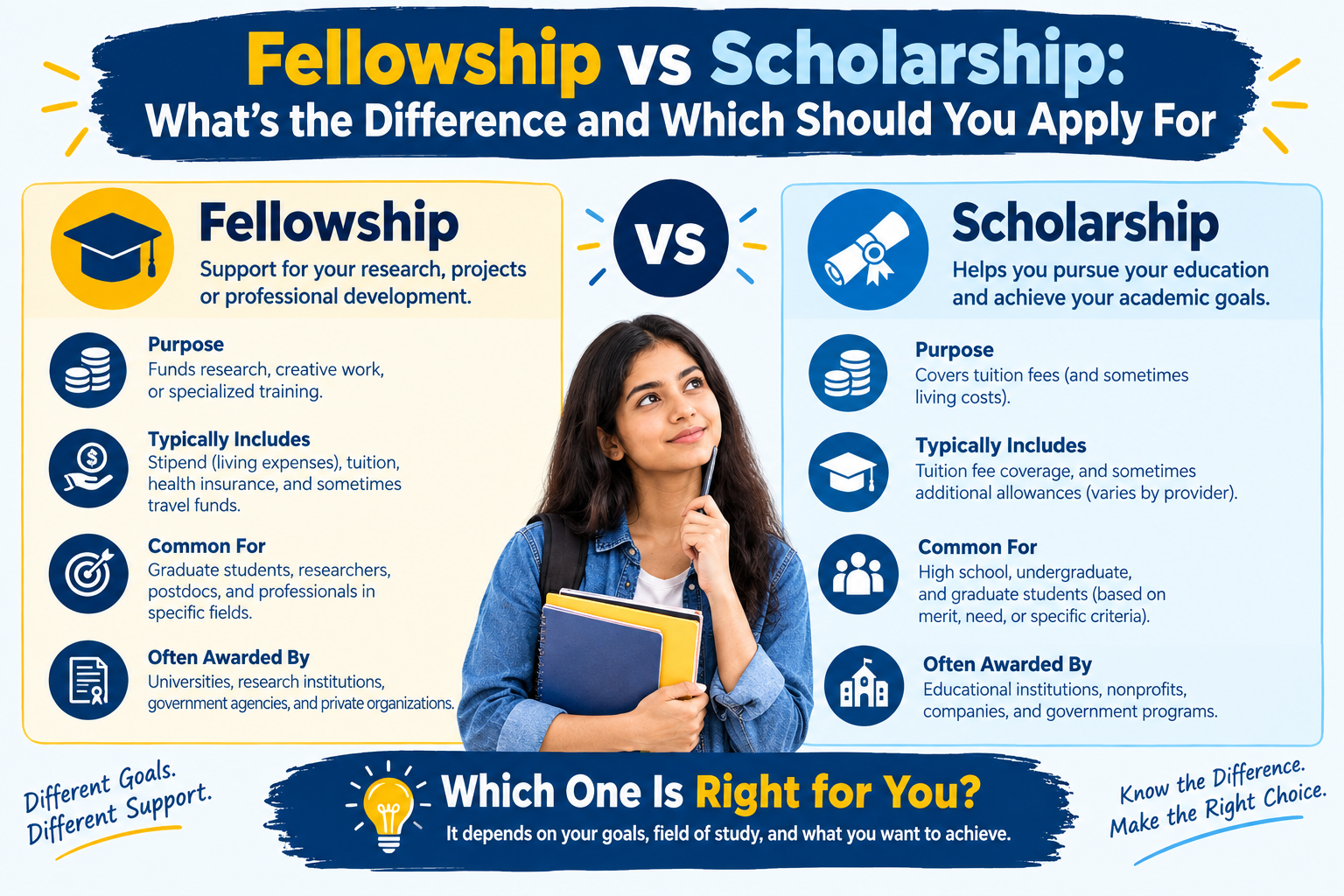 Fellowship vs scholarship explained